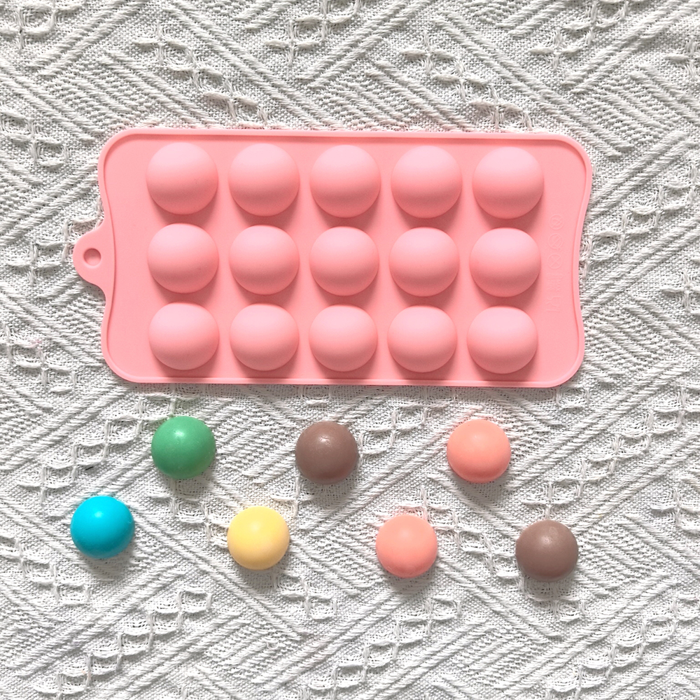 Kitchen Baking Products - 15 cavity semi-circular chocolate silicone mold,