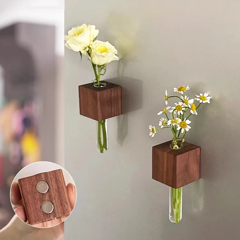 Kitchen Quiz - 1pcs Wooden Magnetic Test Tube Vase