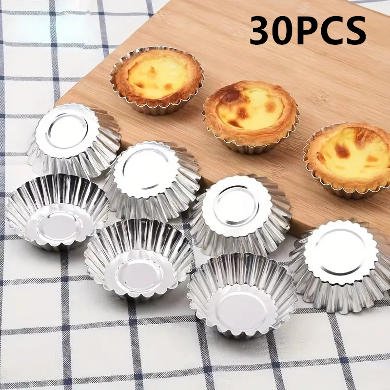 Kitchen Baking Store - Reusable Aluminum Egg Tart Molds Cookie