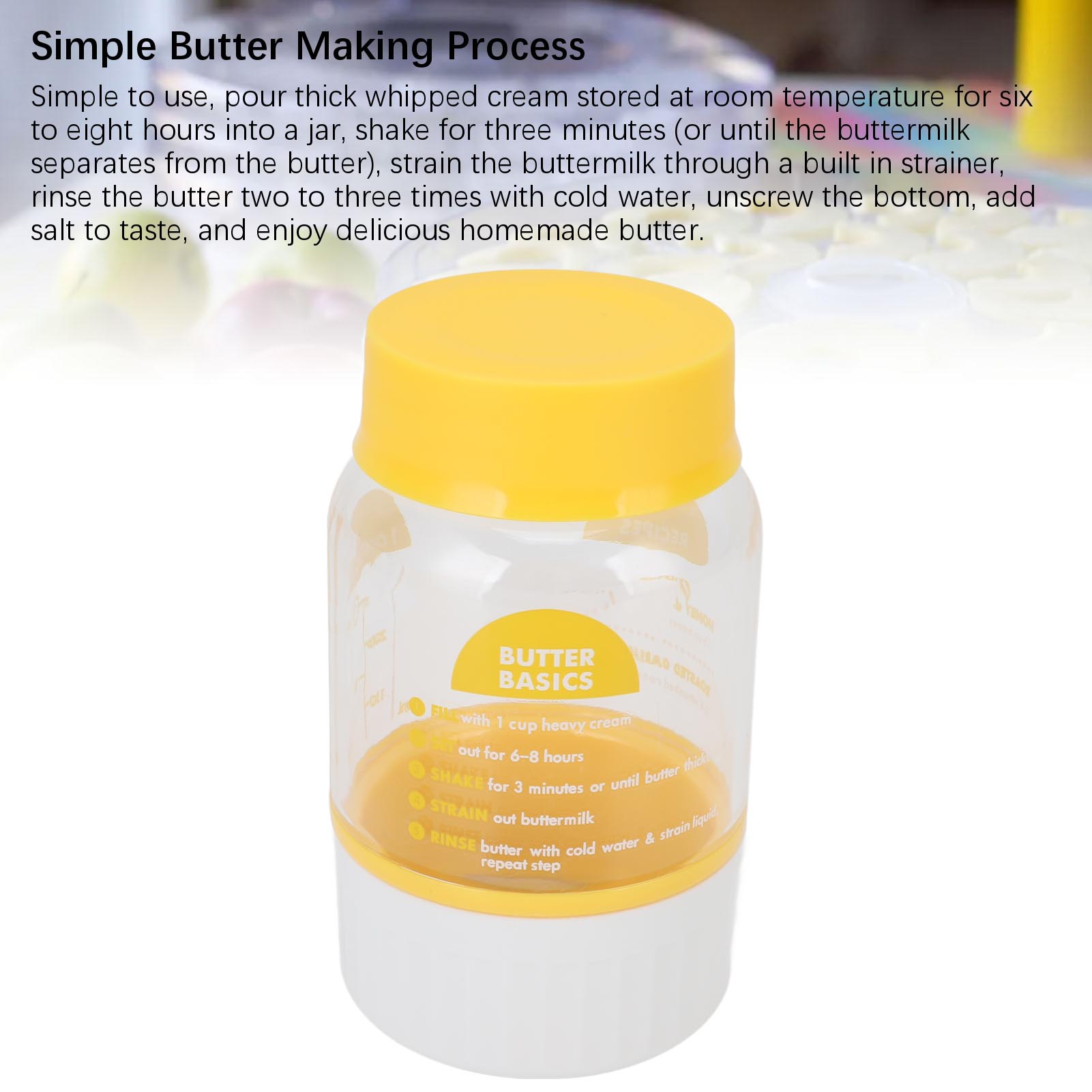 Kitchen Baking Cupboard - Butter Maker Jar Butter Maker Cup
