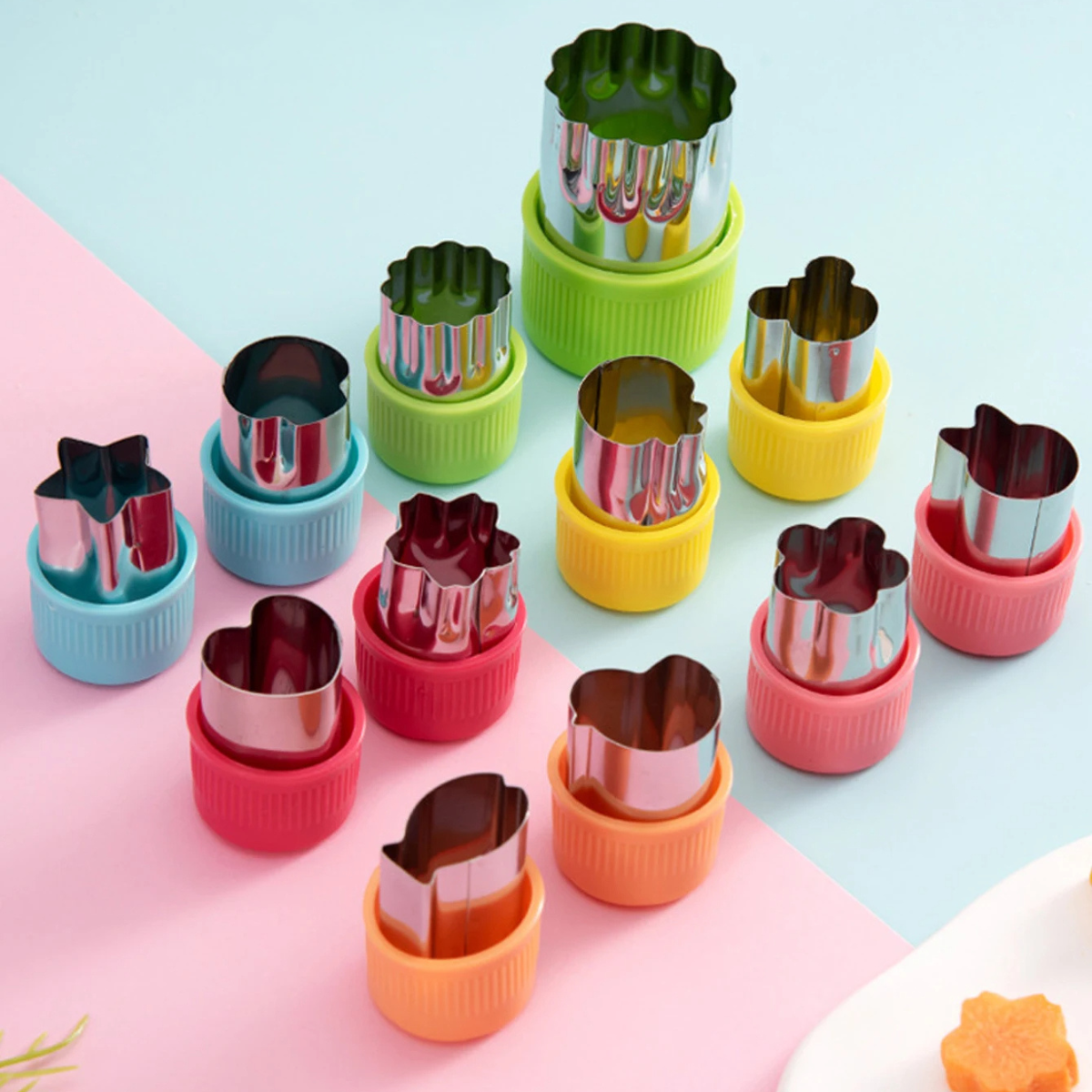 Kitchen Accessories For Baking - Colorful Cookie Cutter Set, 12pcs Shape