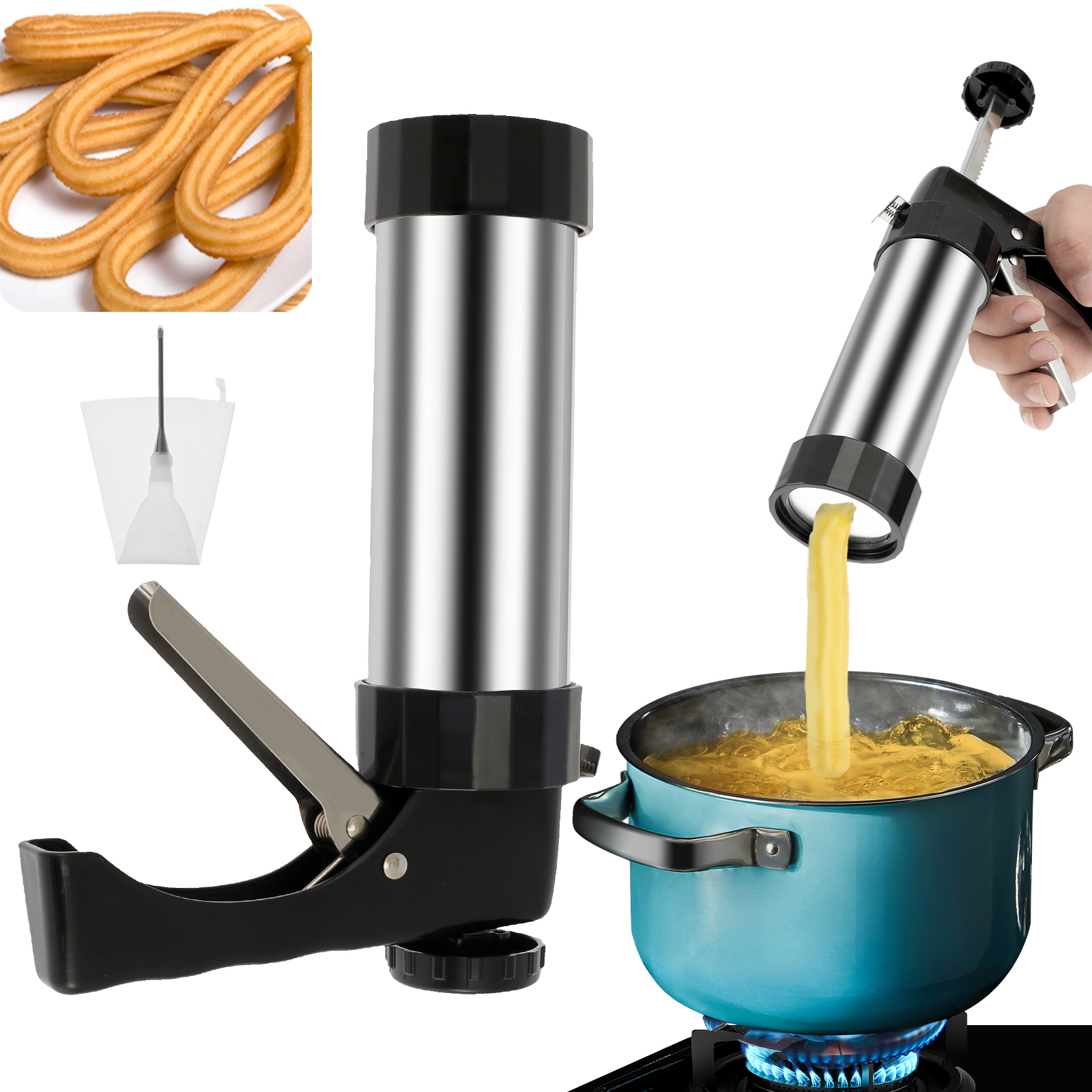 Kitchen Baking Products - Churrera Churro Maker Machine Stainless Steel
