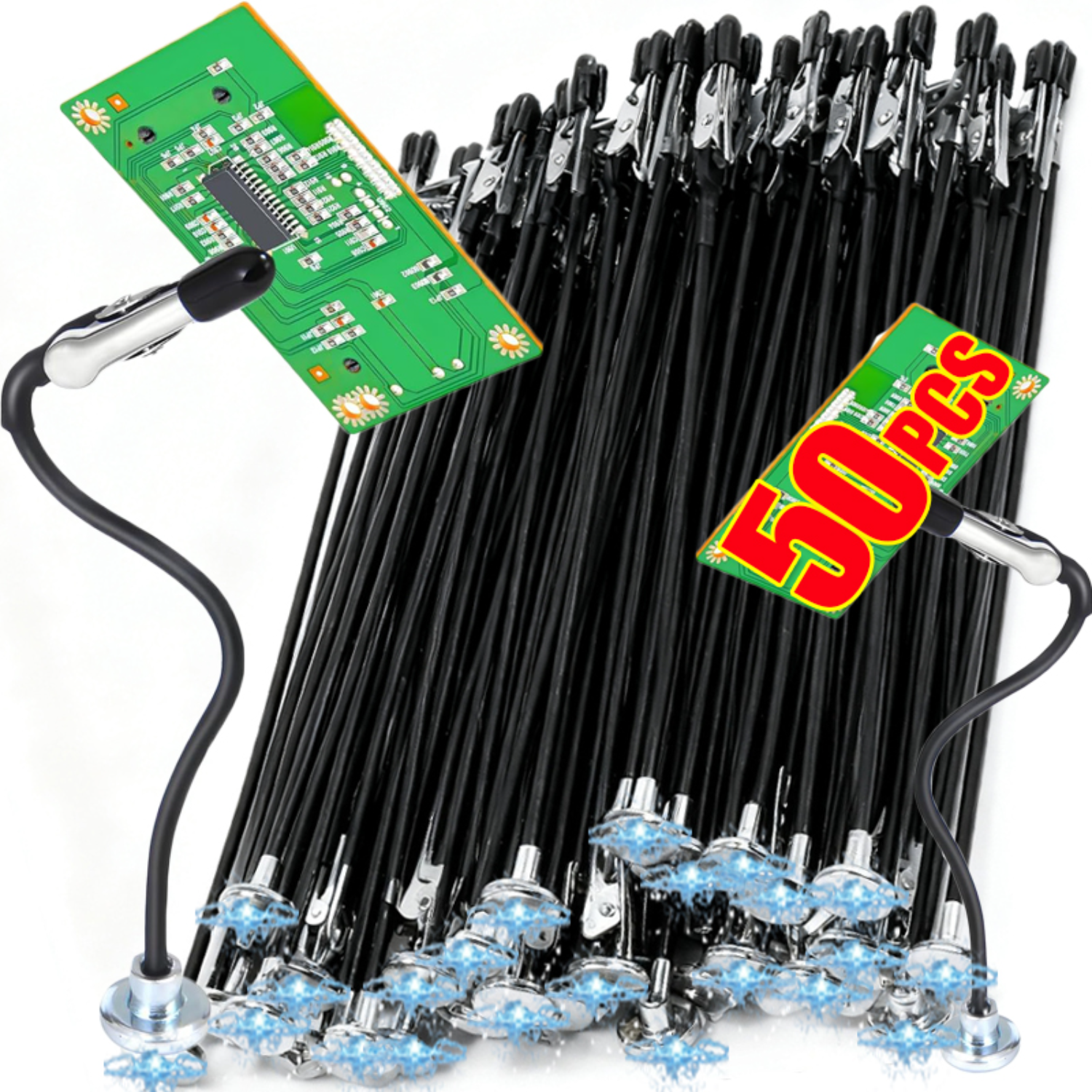 Kitchen Quiz - 1-50PCS Magnetic Flexible Alligator Clip Electric