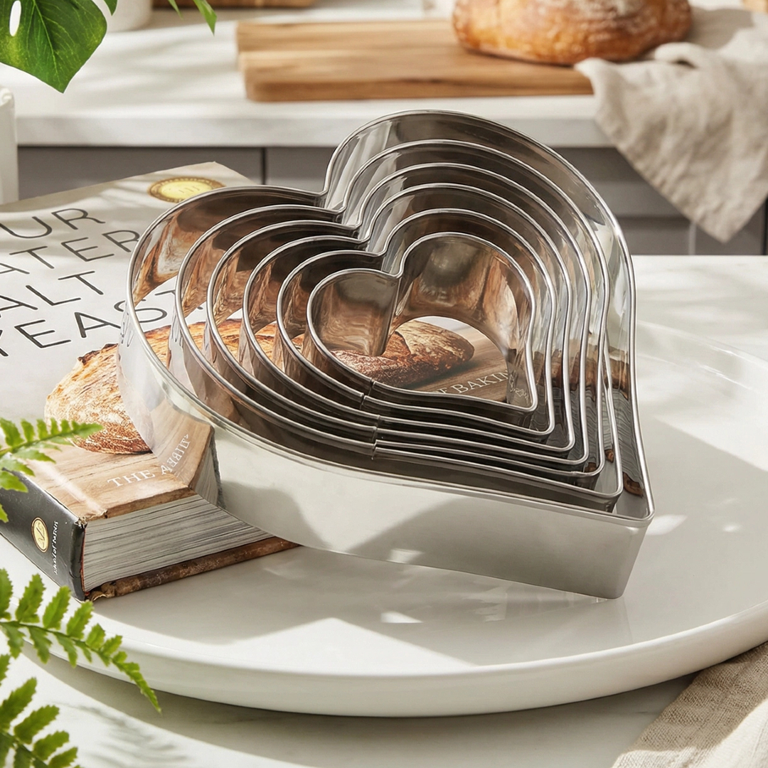 Cookie Cutter Set - Stainless Steel Heart Cookie Cutters Set