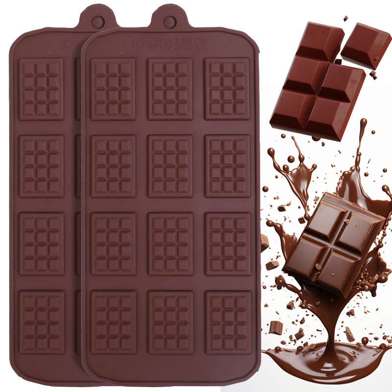Kitchen Accessories For Baking - Silicone Chocolate Mold 12 Even Fondant