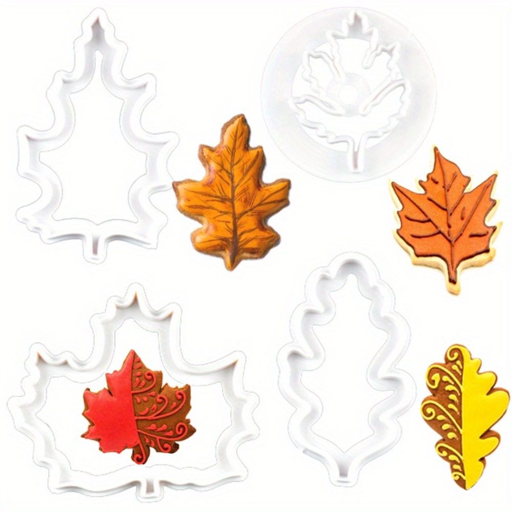 Cookie Cutter Set - 4Pcs Set Fall Leaf Cookie Cutters