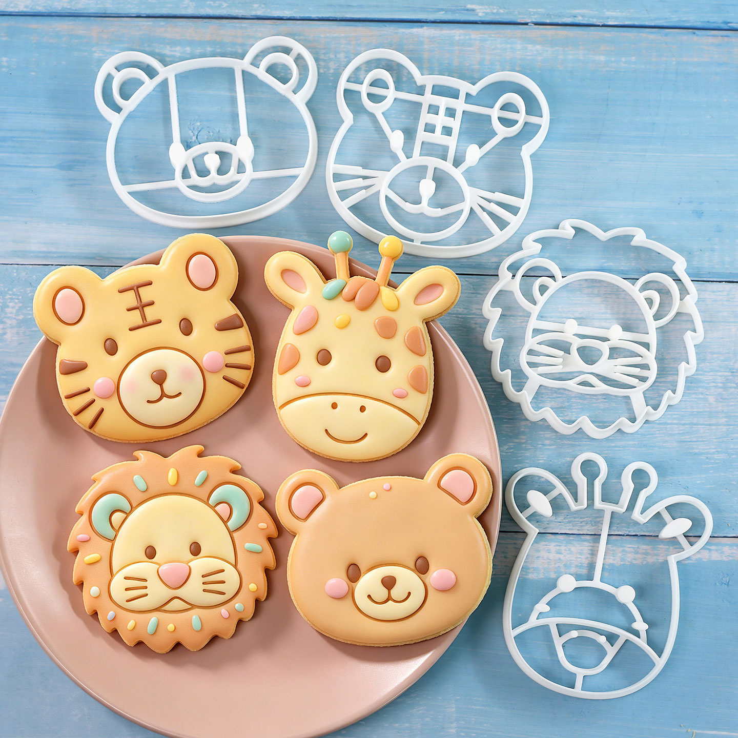 Kitchen Baking Products - 4 Pcs Animal Cookie Cutters Set