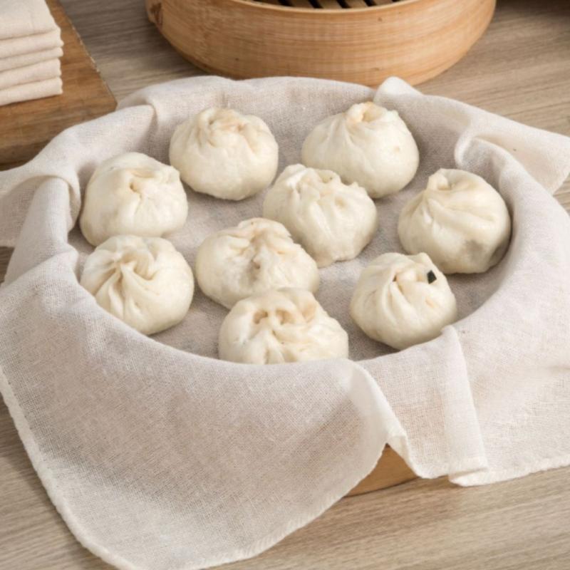 Kitchen Accessories For Baking - 3Pcs Round Pure Cotton Steamer Cloth