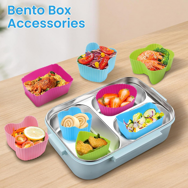 Kitchen Accessories For Baking - 8PCS Silicone Lunch Box Dividers For