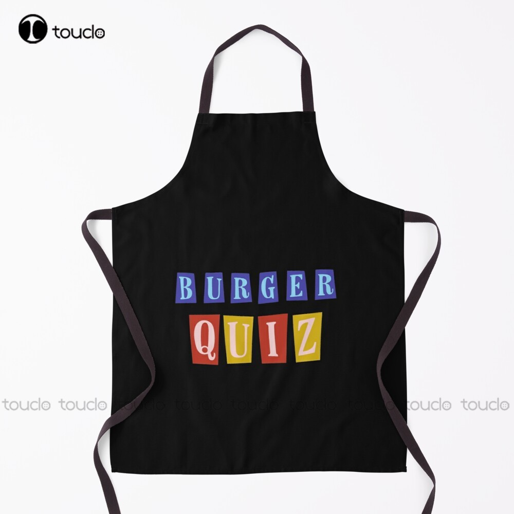Kitchen Quiz - Burger Quiz Apron Waiter Apron Personalized