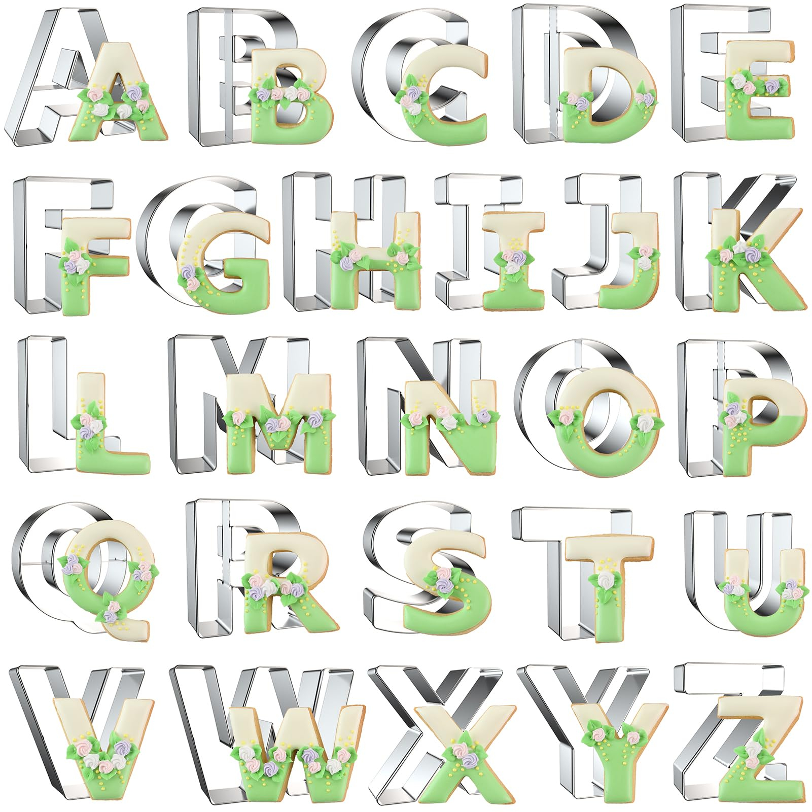 Cookie Cutter Set - Letter Cookie Cutters Shapes - 26