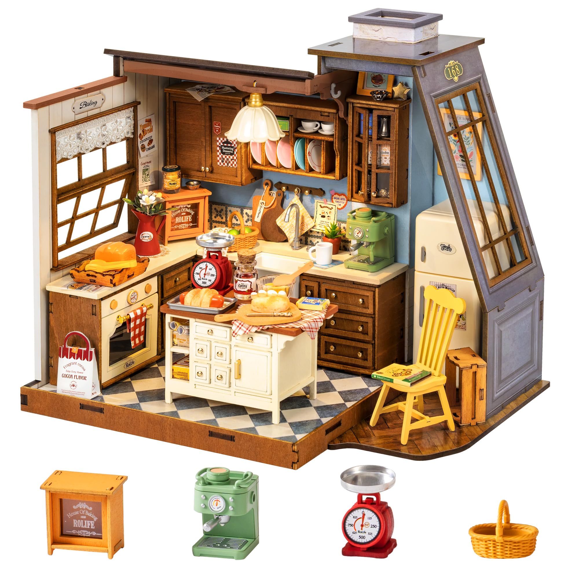 Baking Kitchen Robotime - Rolife DIY Miniature House Kit Model
