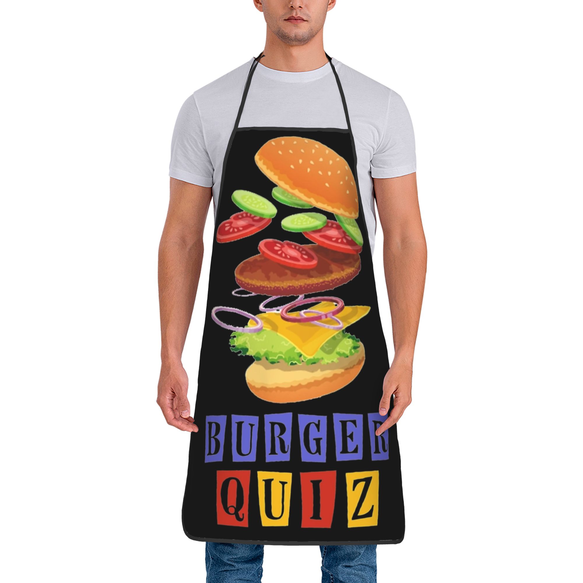 Kitchen Quiz - Burger Quiz Apron Cleaning Cute Kitchen