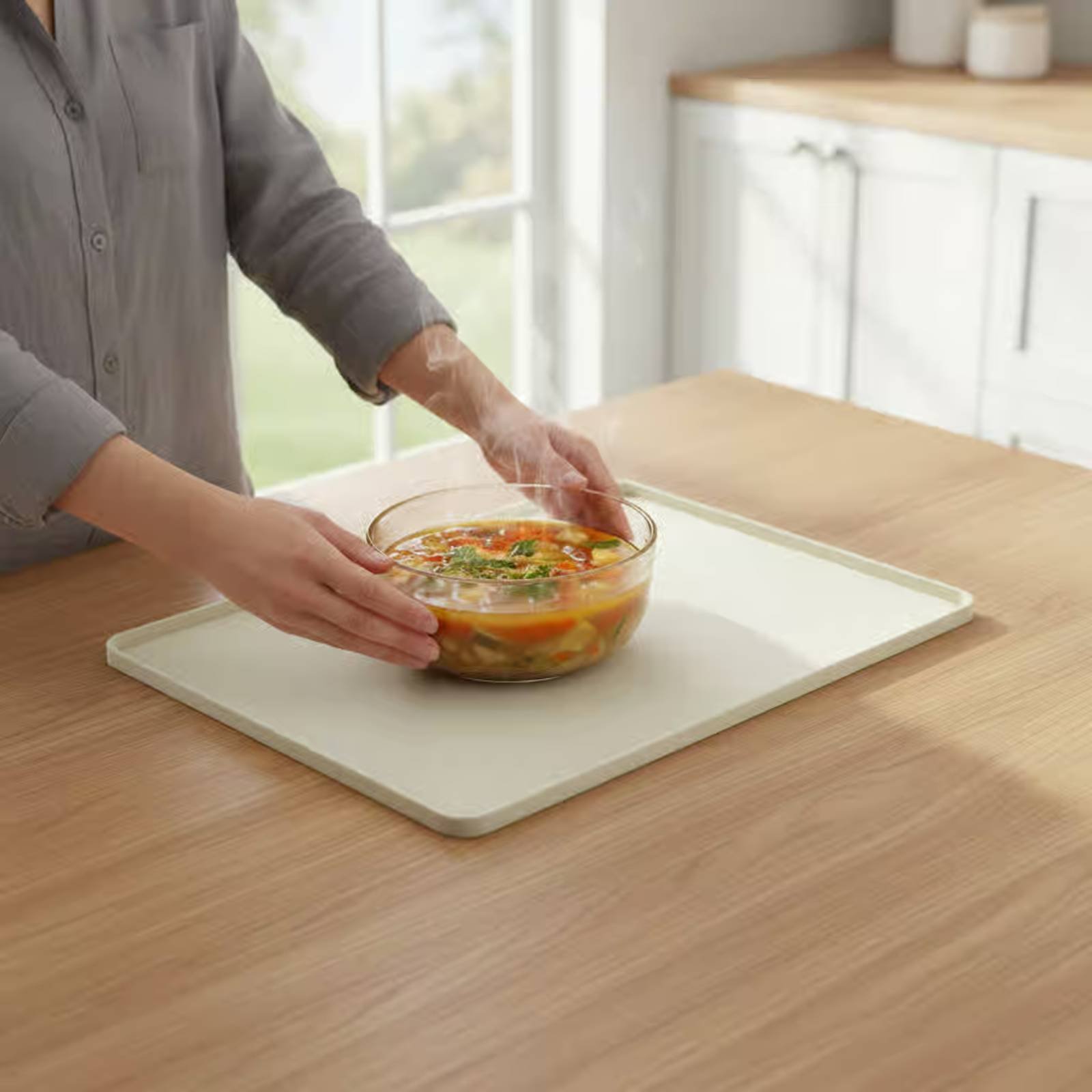 Kitchen Accessories For Baking - Silicone Microwave Top Mat Flexible Microwave