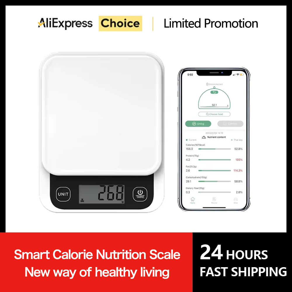 Kitchen Scale Precise - 5kg/0.1g/1g Smart Kitchen Scales Nutrition Scale
