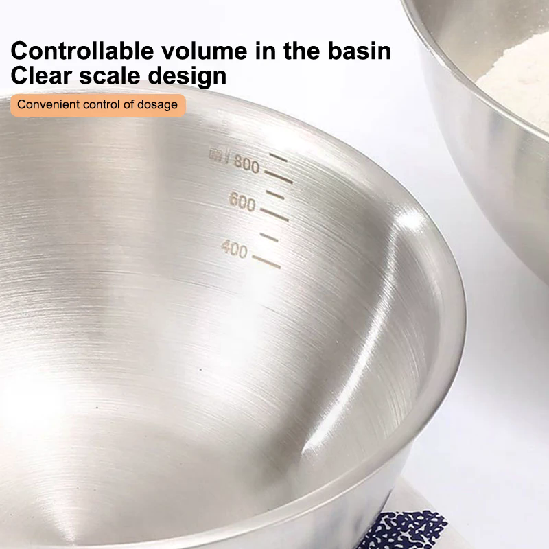 Stainless Steel Bowl Set With  - огляд і ціна Kitchen Baking Essentials