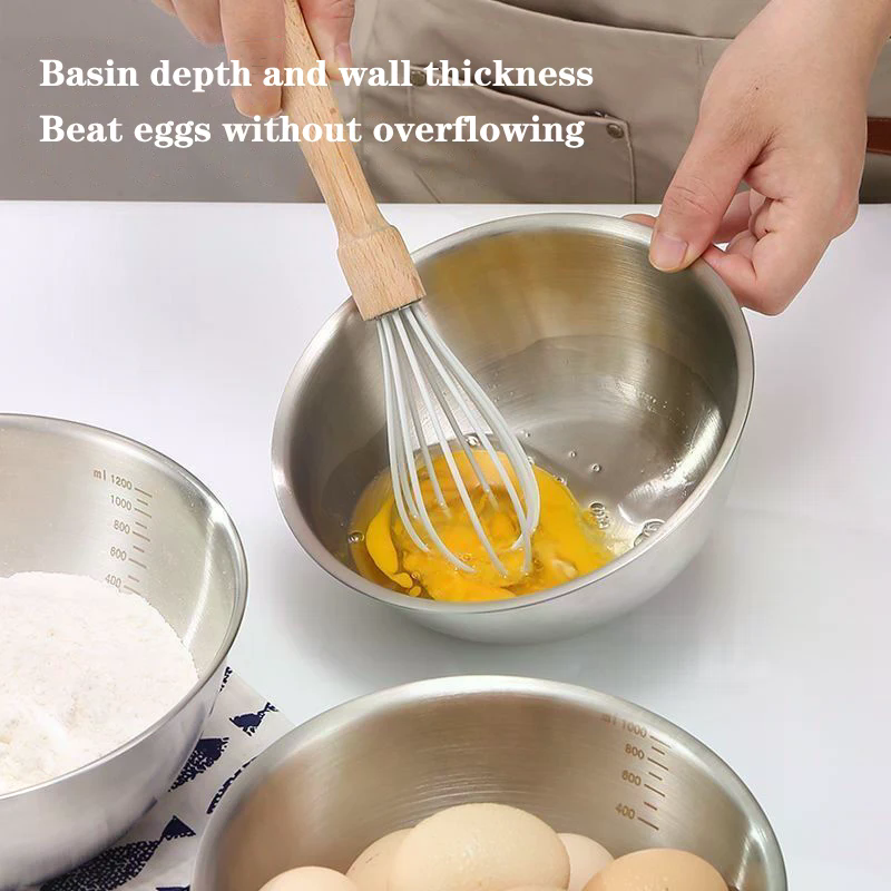 Stainless Steel Bowl Set With  - огляд і ціна Kitchen Baking Essentials