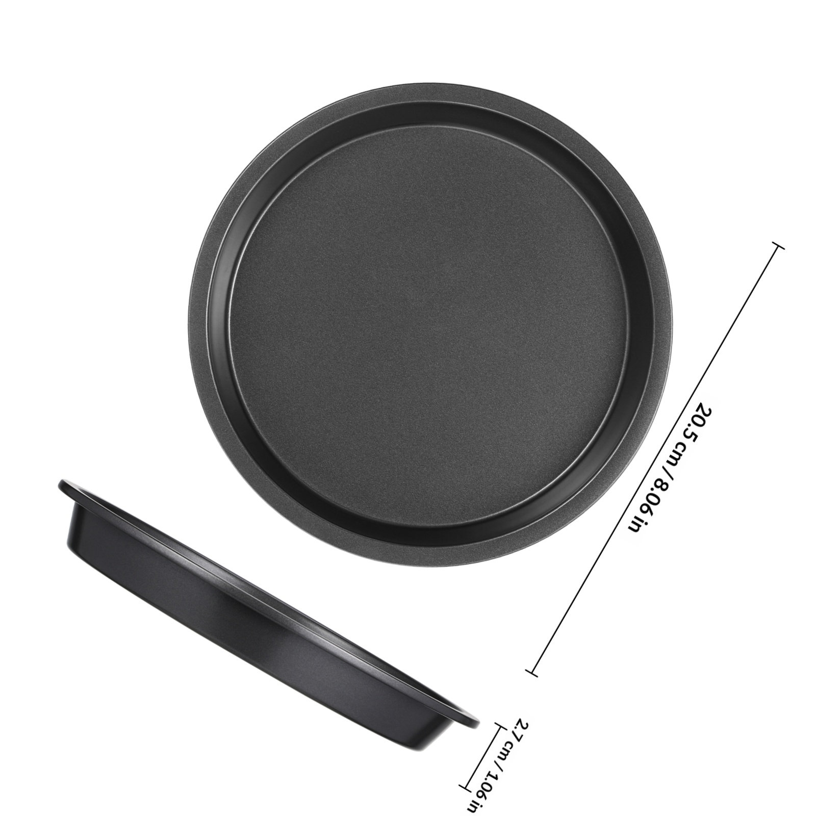 Round Carbon Steel Pizza Pan N - огляд і ціна Kitchen Oven Baking Pans
