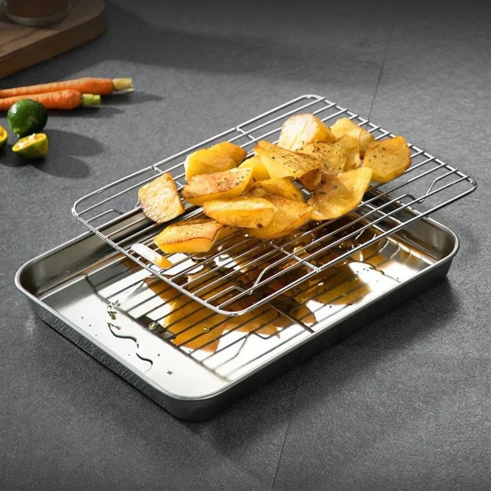 Portable Non-Stick Stainless S - огляд і ціна Kitchen Oven Baking Pans