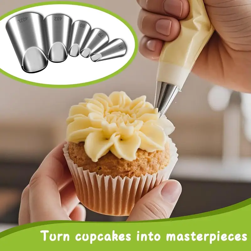 5PCS Stainless Steel Piping No - огляд і ціна Kitchen Baking Store