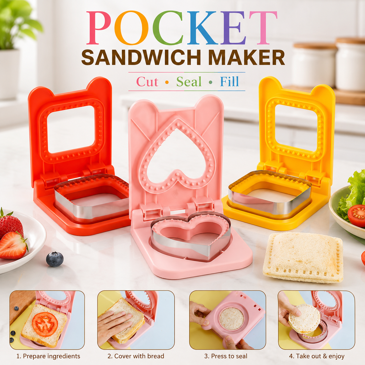 Pocket Sandwich Maker Stainles - огляд і ціна Kitchen Baking Products