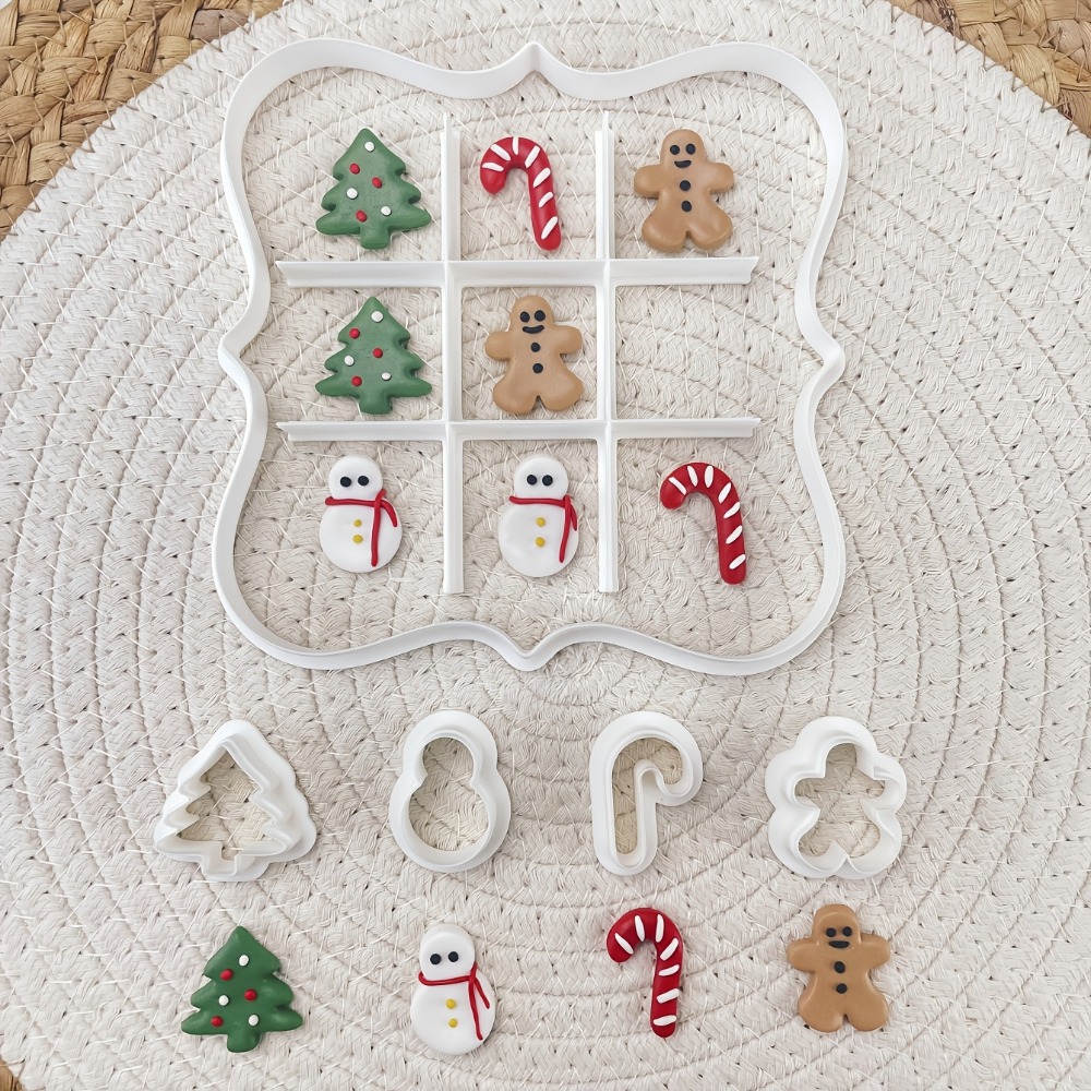 6Pcs Christmas Tic Tac Toe Coo - огляд і ціна Cookie Cutter Set