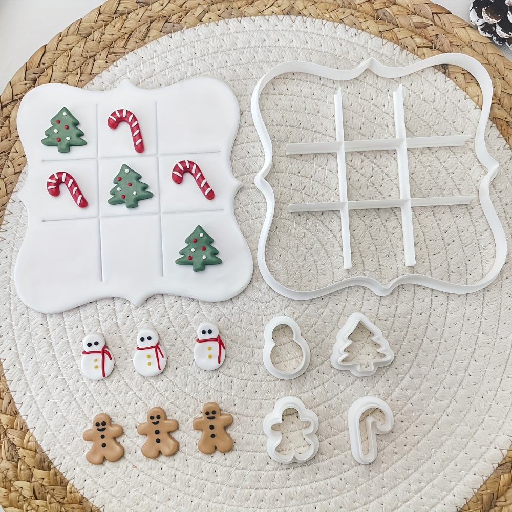 6Pcs Christmas Tic Tac Toe Coo - огляд і ціна Cookie Cutter Set