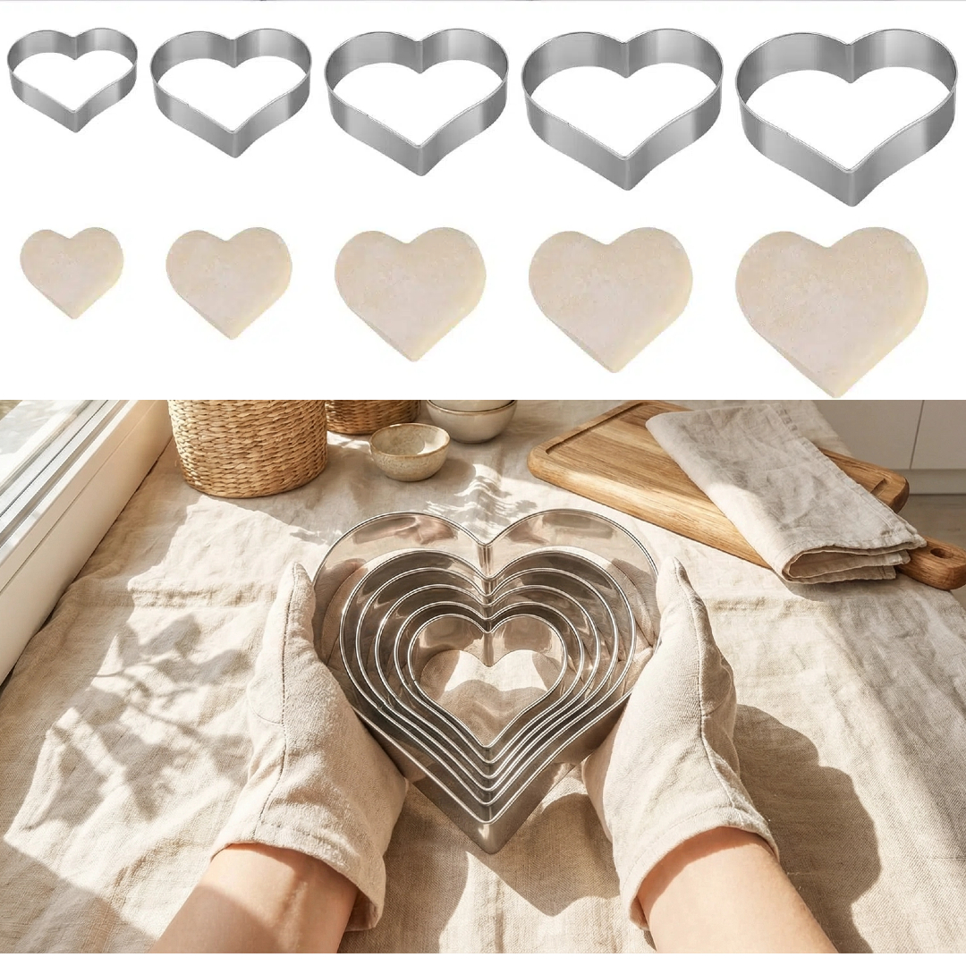 Stainless Steel Heart Cookie C - огляд і ціна Cookie Cutter Set