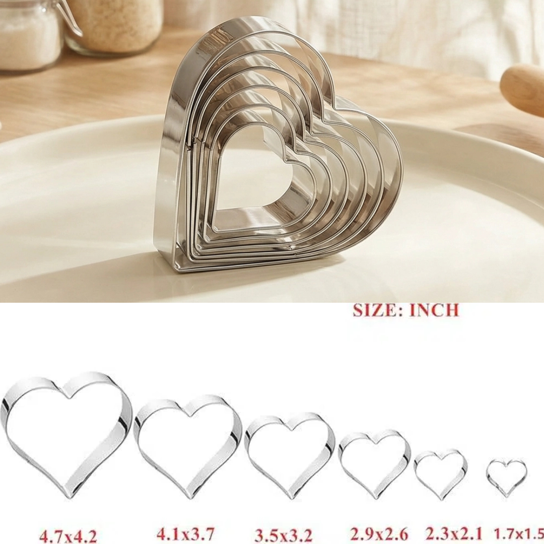Stainless Steel Heart Cookie C - огляд і ціна Cookie Cutter Set