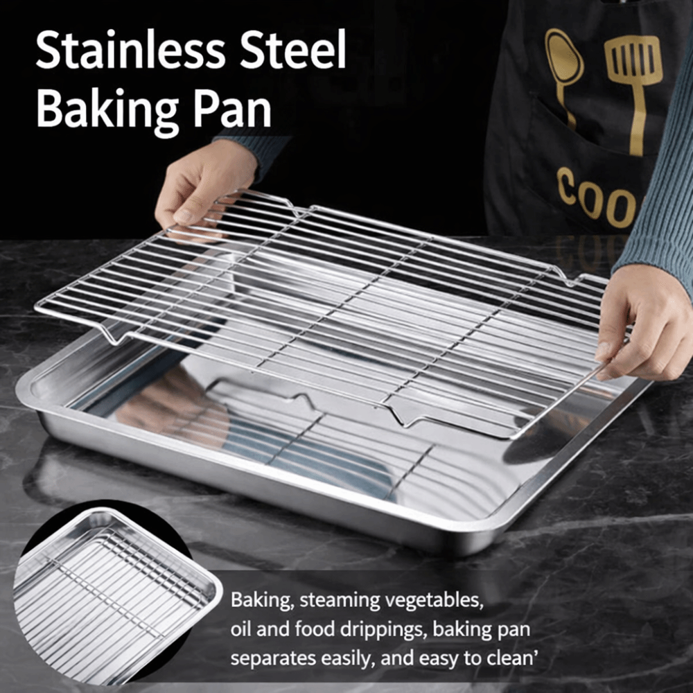 Portable Non-Stick Stainless S - огляд і ціна Kitchen Oven Baking Pans