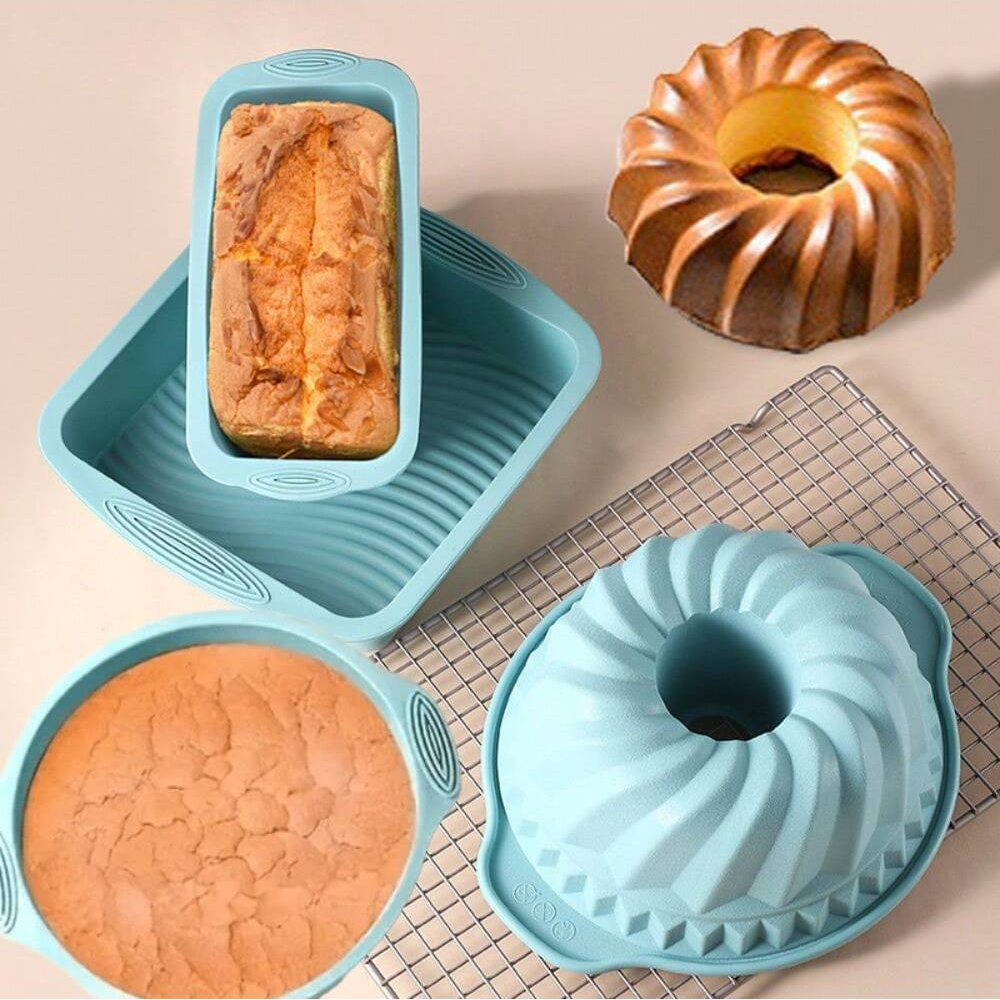 Silicone Cake Baking Mould Set - огляд і ціна Kitchen Oven Baking Pans