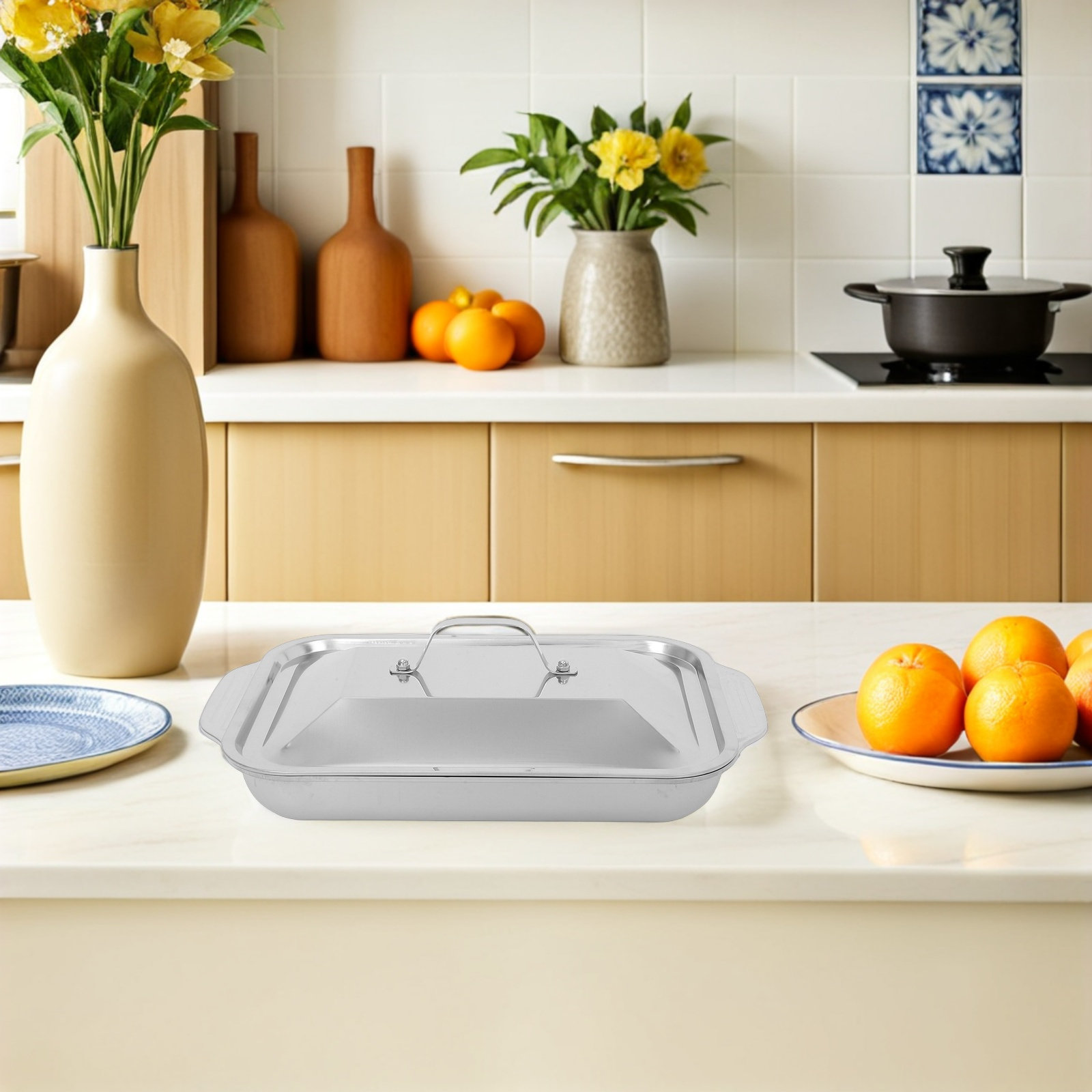 Stainless Steel Rectangular Gr - огляд і ціна Kitchen Oven Baking Pans