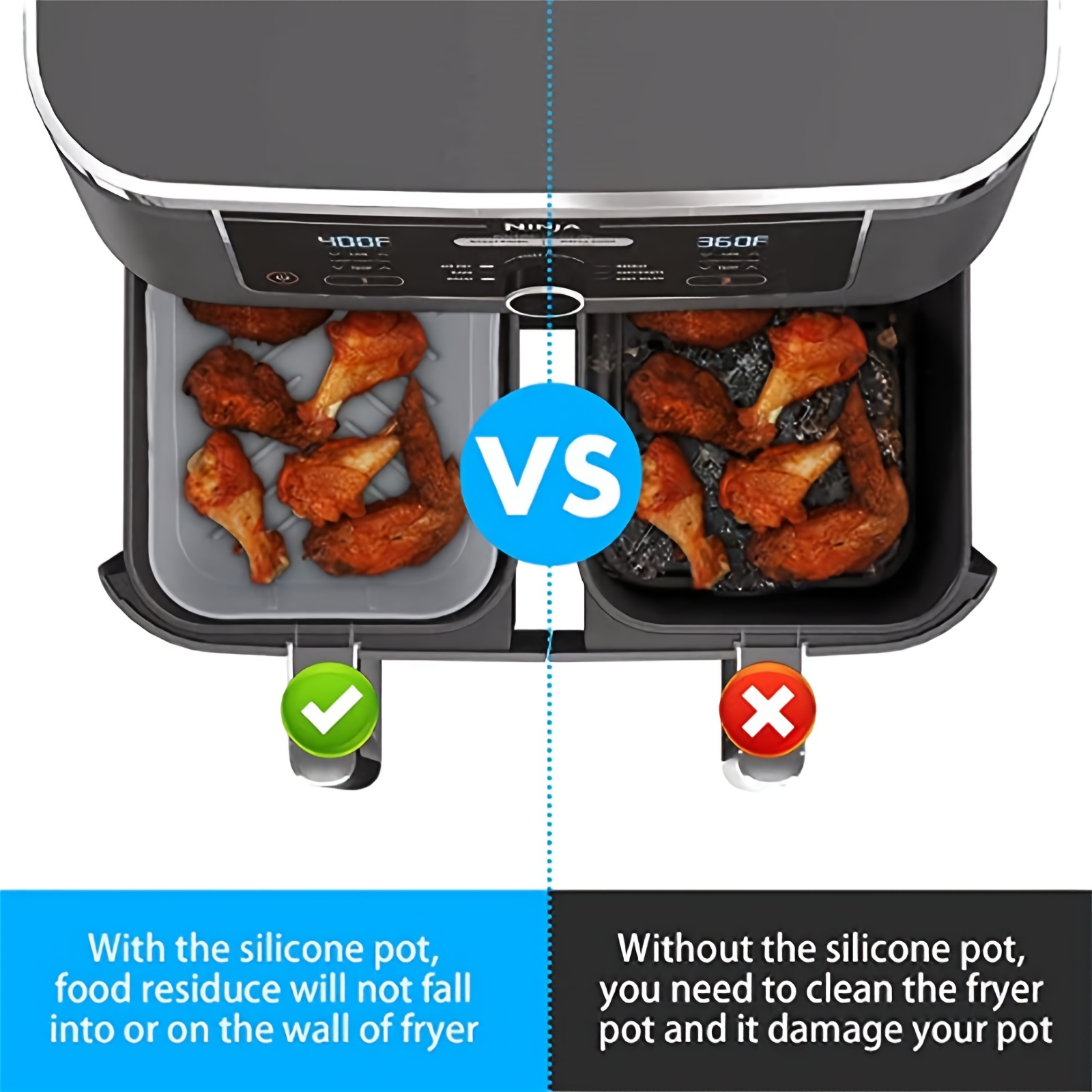 1/2Pcs Air Fryer Silicone Tray - огляд і ціна Kitchen Oven Baking Pans