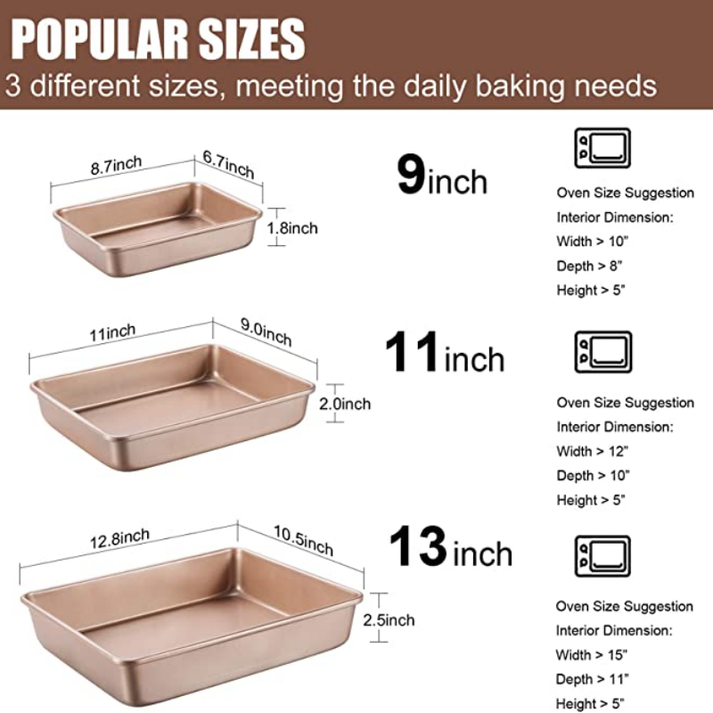 Thicken Carbon Steel Golden Ba - огляд і ціна Kitchen Oven Baking Pans