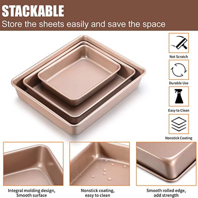 Thicken Carbon Steel Golden Ba - огляд і ціна Kitchen Oven Baking Pans
