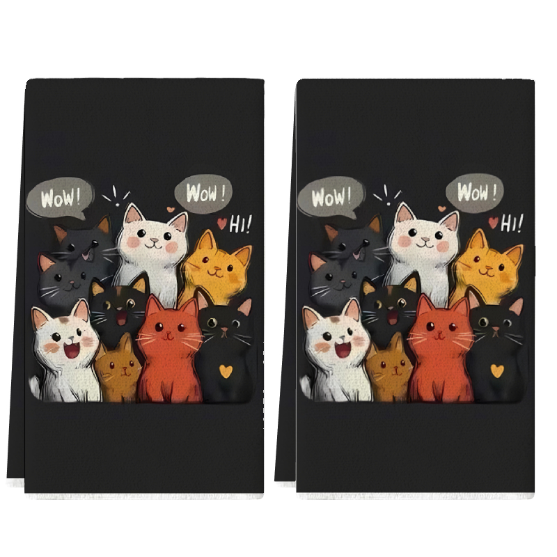 2Pcs, Black Background Cat-The - огляд і ціна Kitchen Baking Essentials