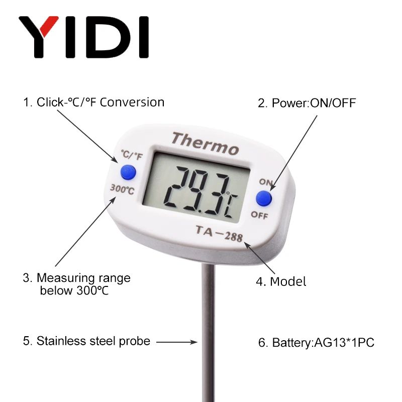 TA288 LCD Digital Food Thermom - огляд і ціна Kitchen Quiz
