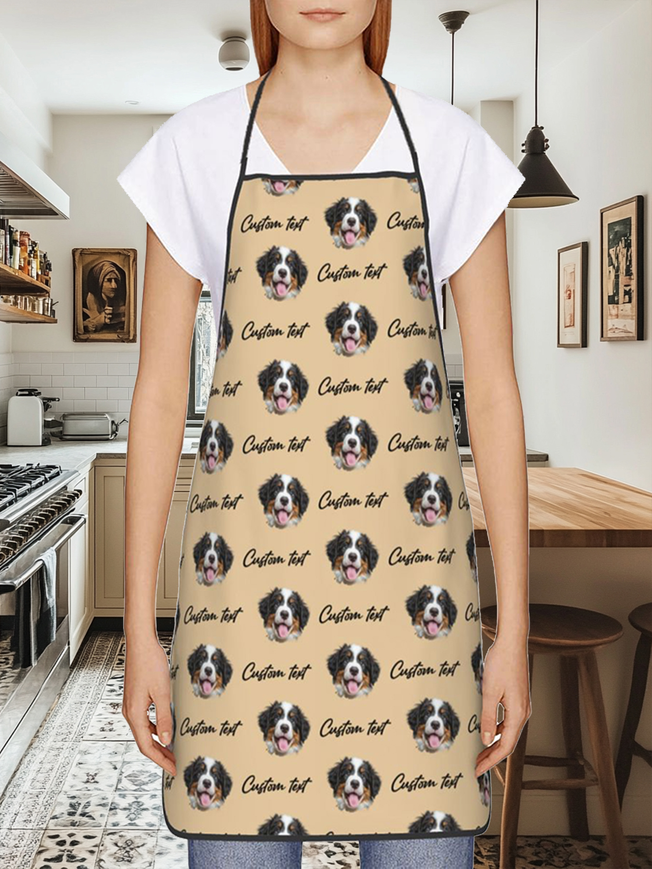 Customized Print Text Men's Ki - огляд і ціна Kitchen Baking