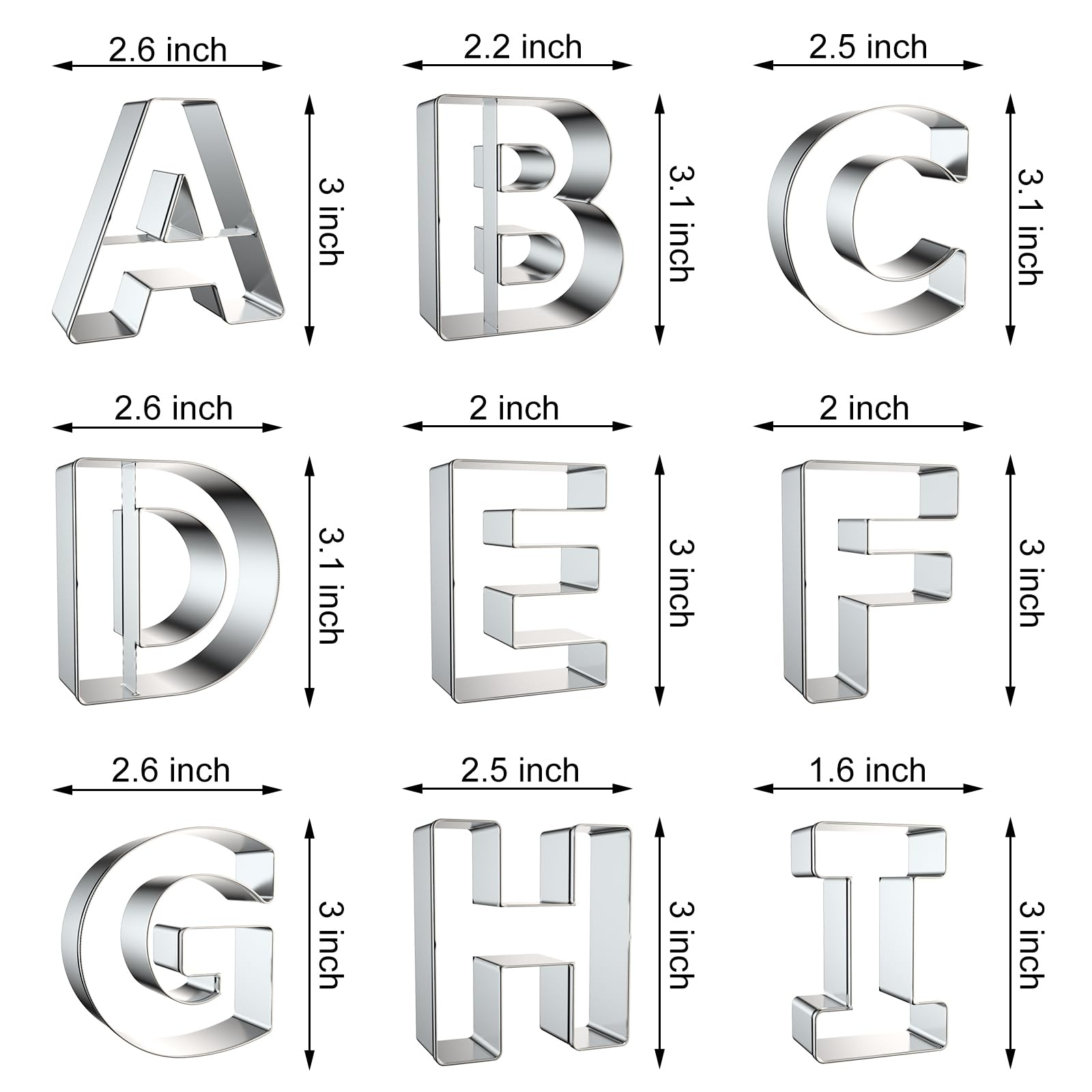 Letter Cookie Cutters Shapes - - огляд і ціна Cookie Cutter Set
