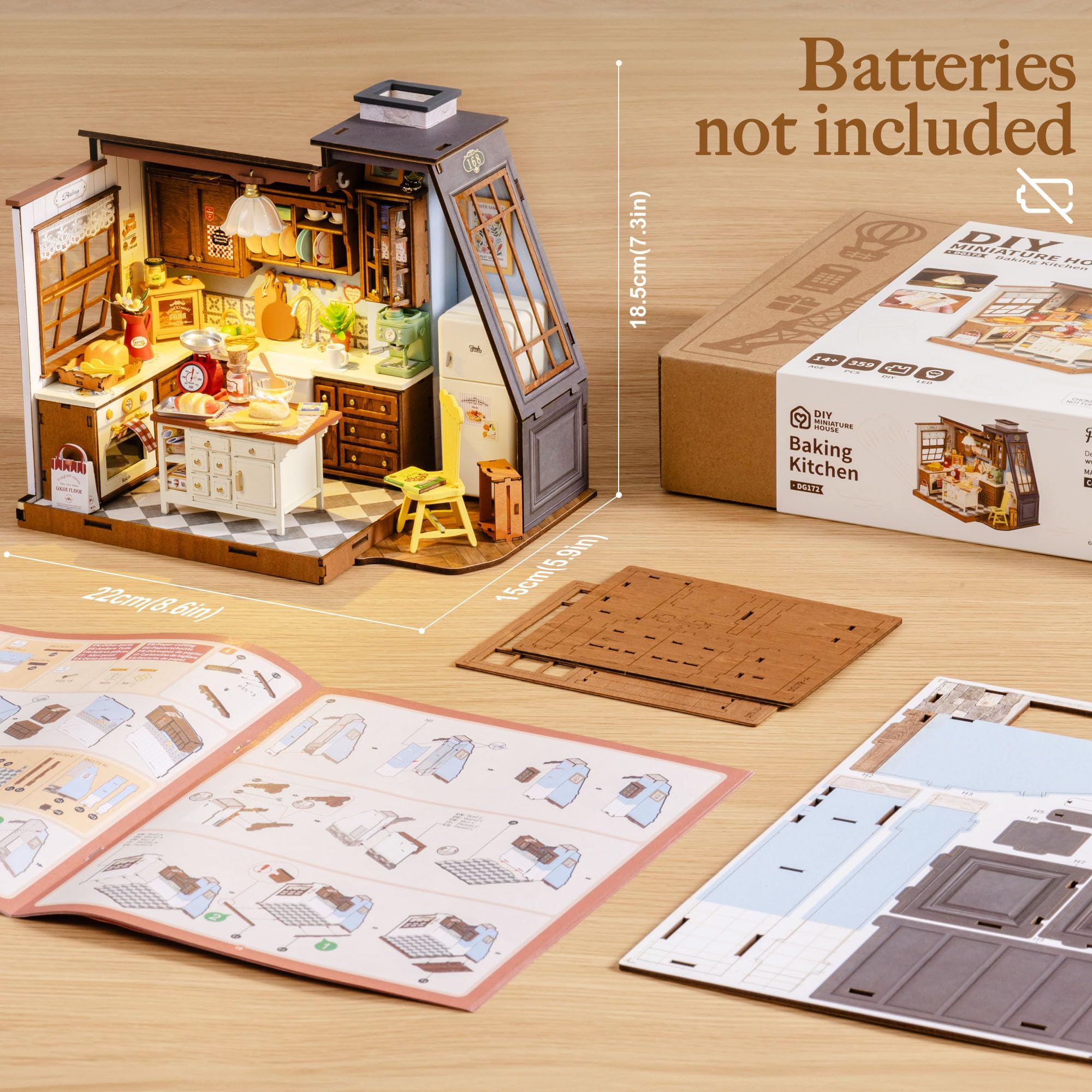 Rolife DIY Miniature House Kit - огляд і ціна Baking Kitchen Robotime