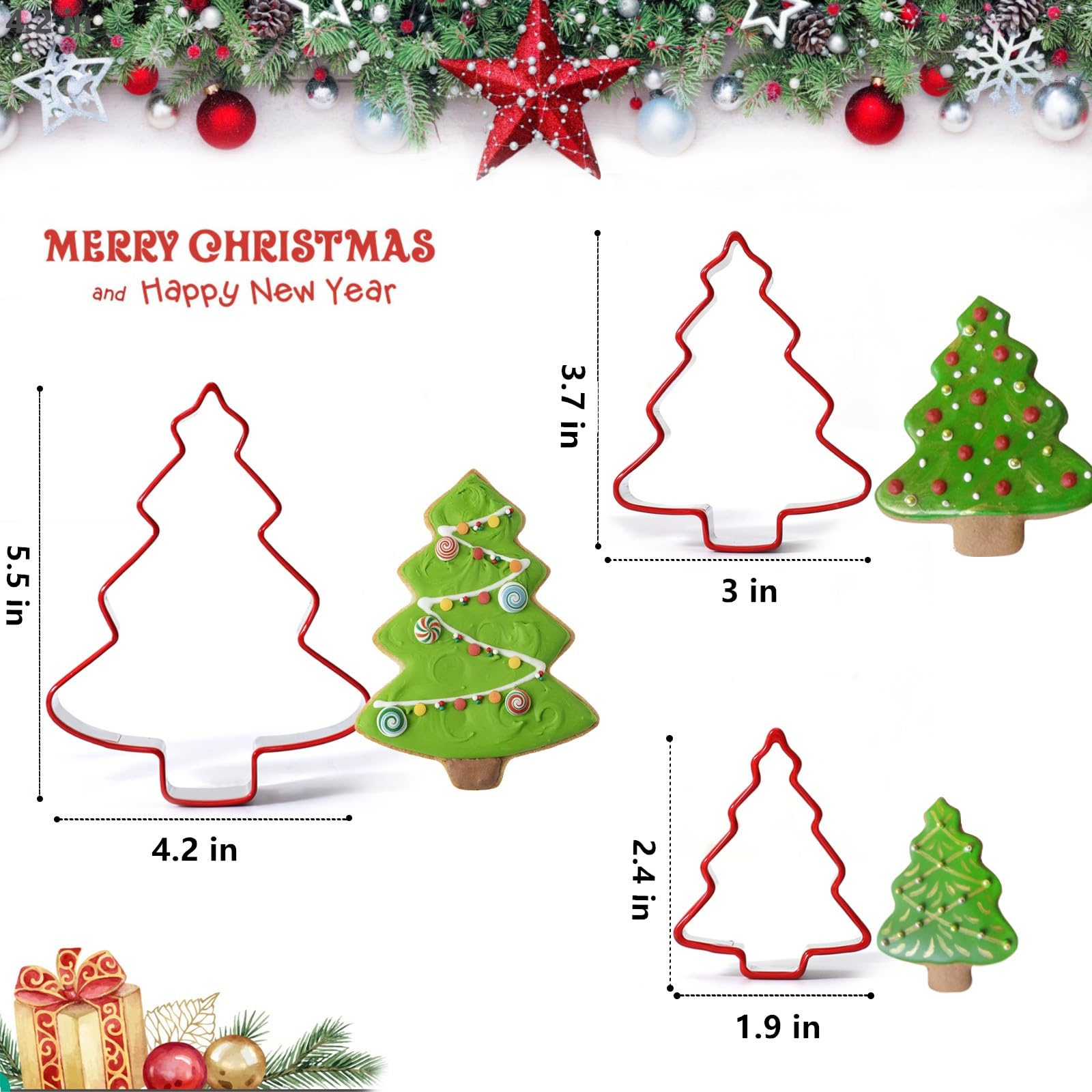 FAIS DU 3pcs Christmas Tree Co - огляд і ціна Cookie Cutter Set