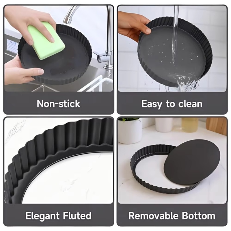 1pc Removable Bottom Fluted Ta - огляд і ціна Kitchen Oven Baking Pans